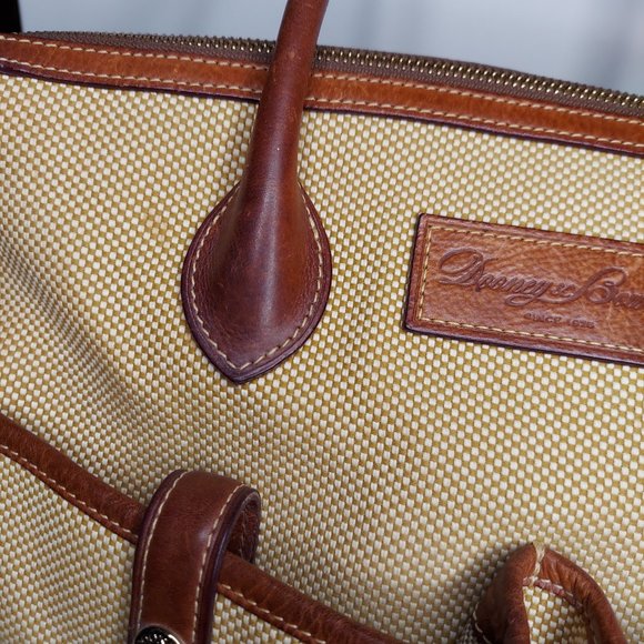 Dooney & Bourke Brown Tweed with Leather Accent Purse - Picture 5 of 12